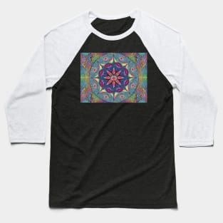 Mandala trippy doodle (1) Baseball T-Shirt